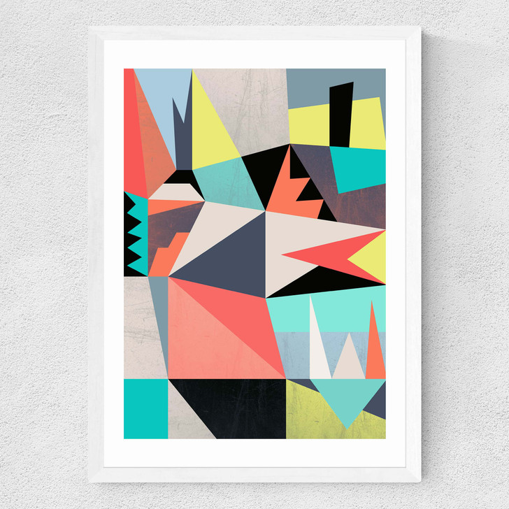 Graphic #3 Medium White Frame