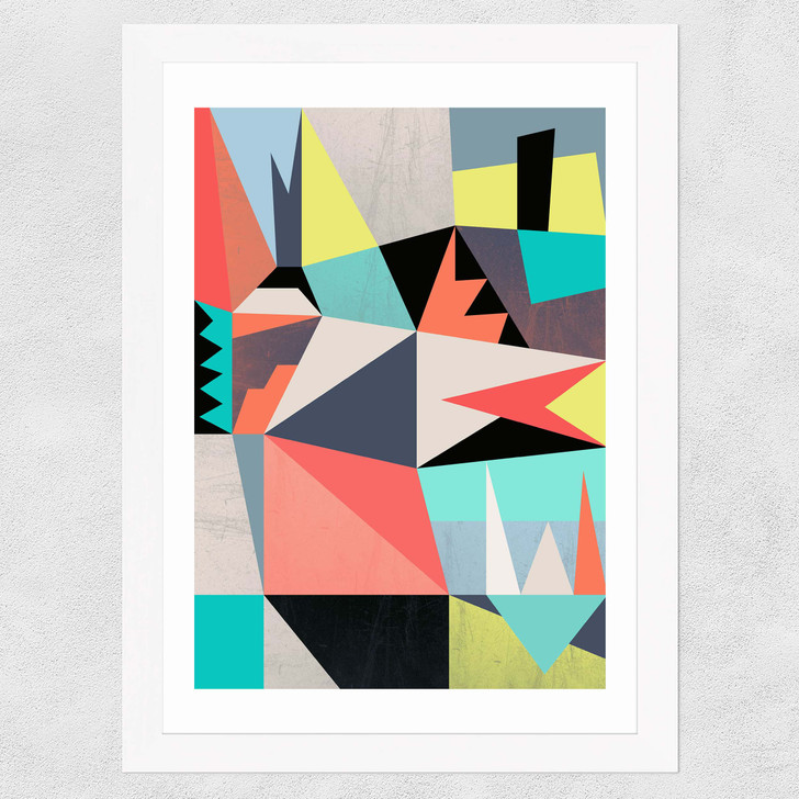 Graphic #3 Wide White Frame