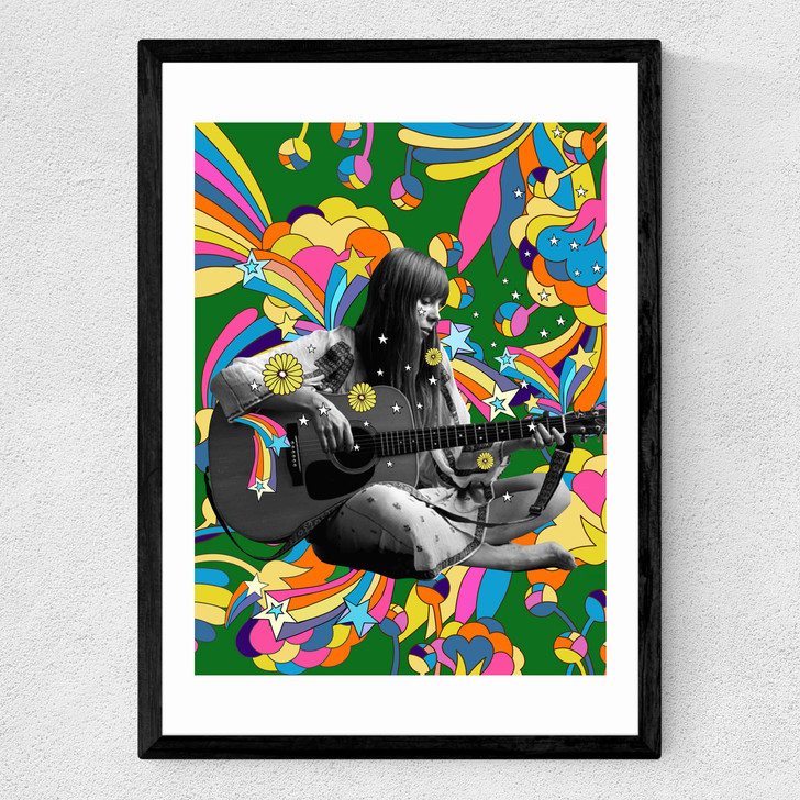 Joni Mitchell - Summer of Love Medium Black Frame Joni Mitchell - Summer of Love Medium Black Frame