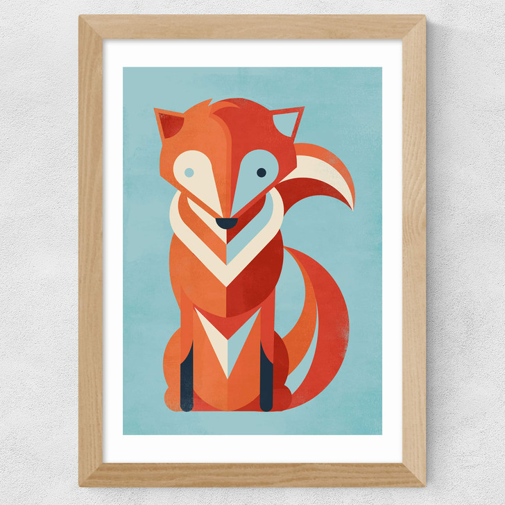 Fox by Jay Fleck Wide Oak Frame Fox by Jay Fleck Wide Oak Frame