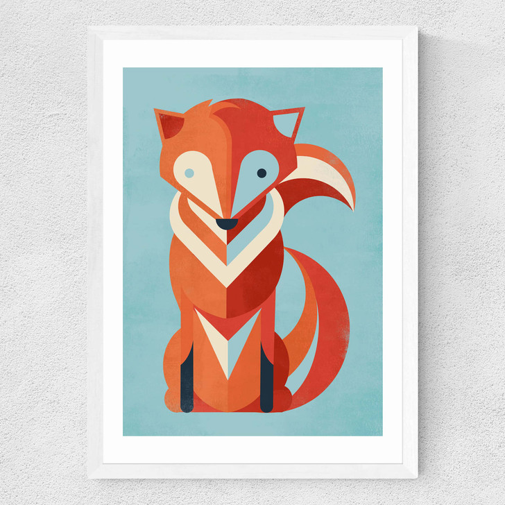 Fox by Jay Fleck Medium White Frame Fox by Jay Fleck Medium White Frame