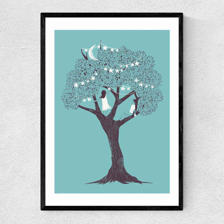 I saw Stars Narrow Black Frame