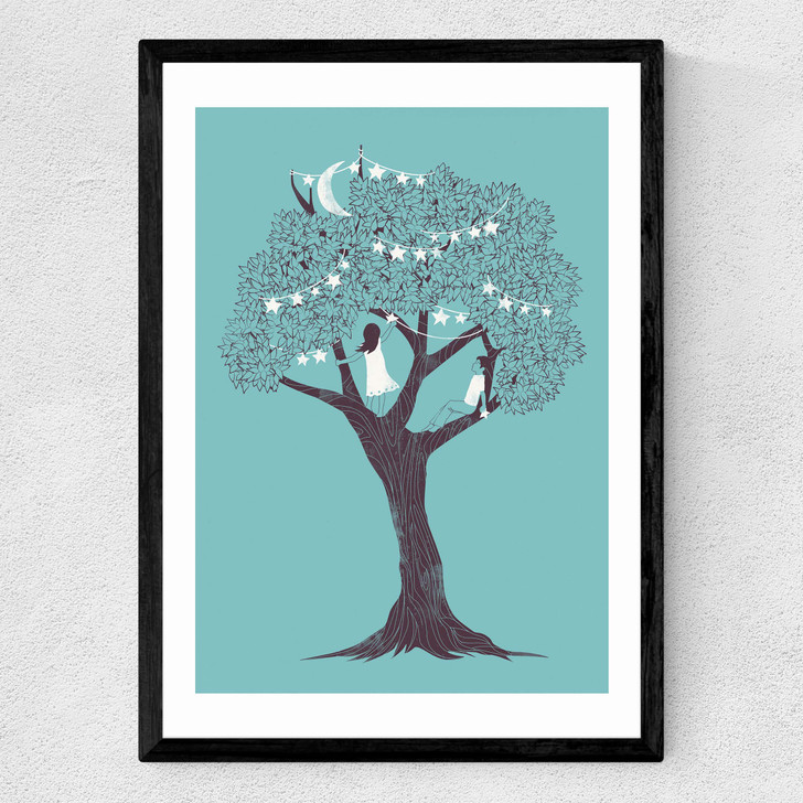 I saw Stars Medium Black Frame