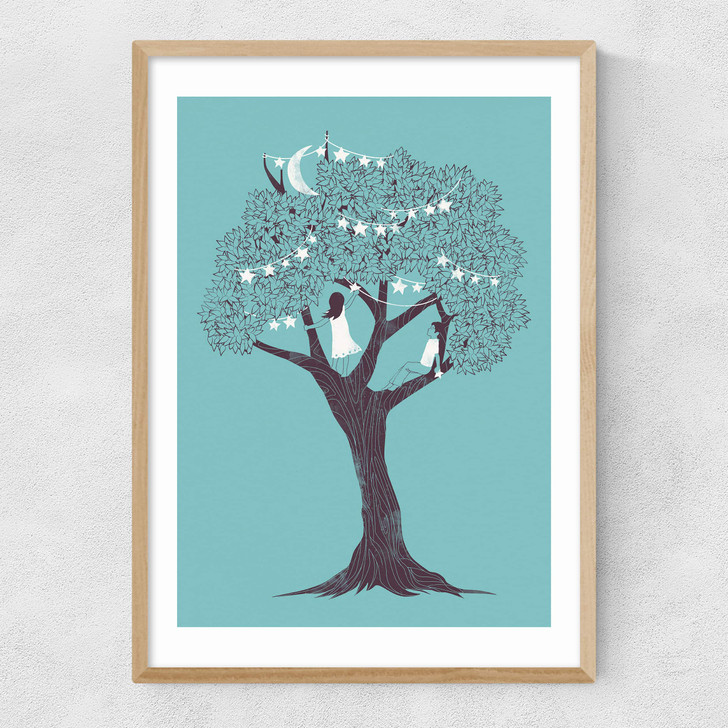 I saw Stars Narrow Oak Frame