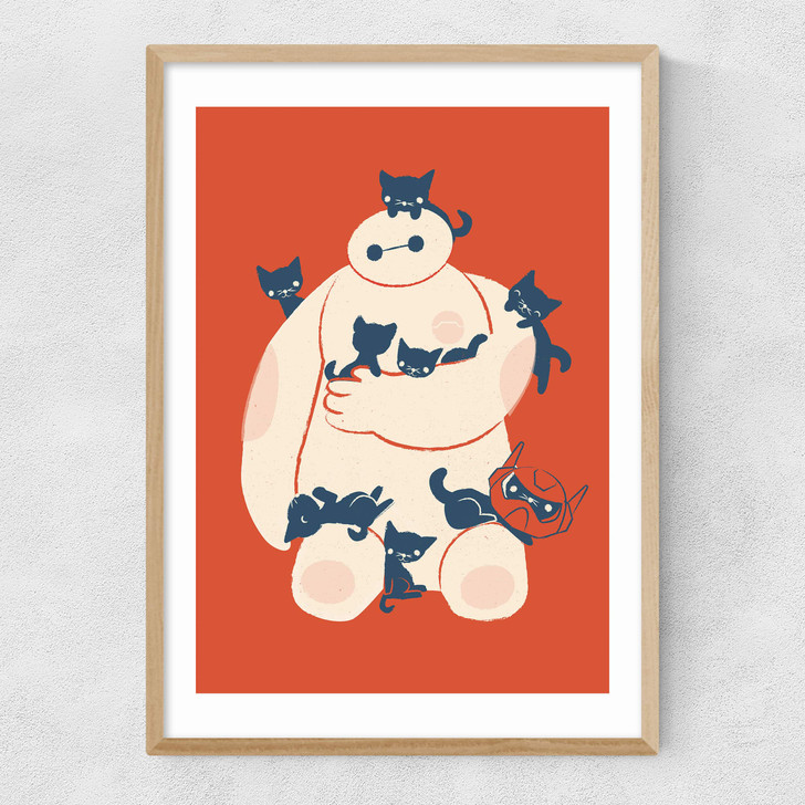 Kittens Narrow Oak Frame Kittens Narrow Oak Frame