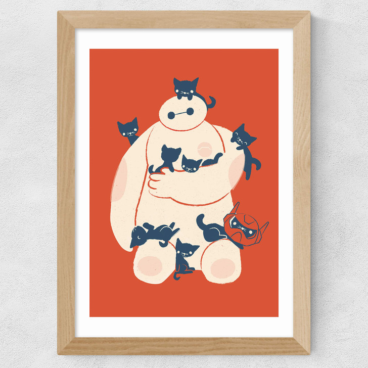 Kittens Wide Oak Frame Kittens Wide Oak Frame