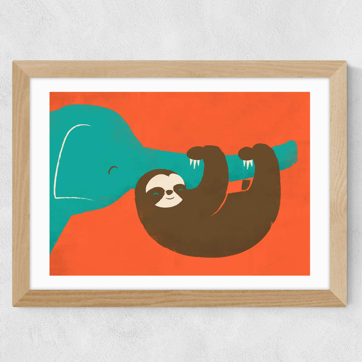 Let's Hang Wide Oak Frame Let's Hang Wide Oak Frame