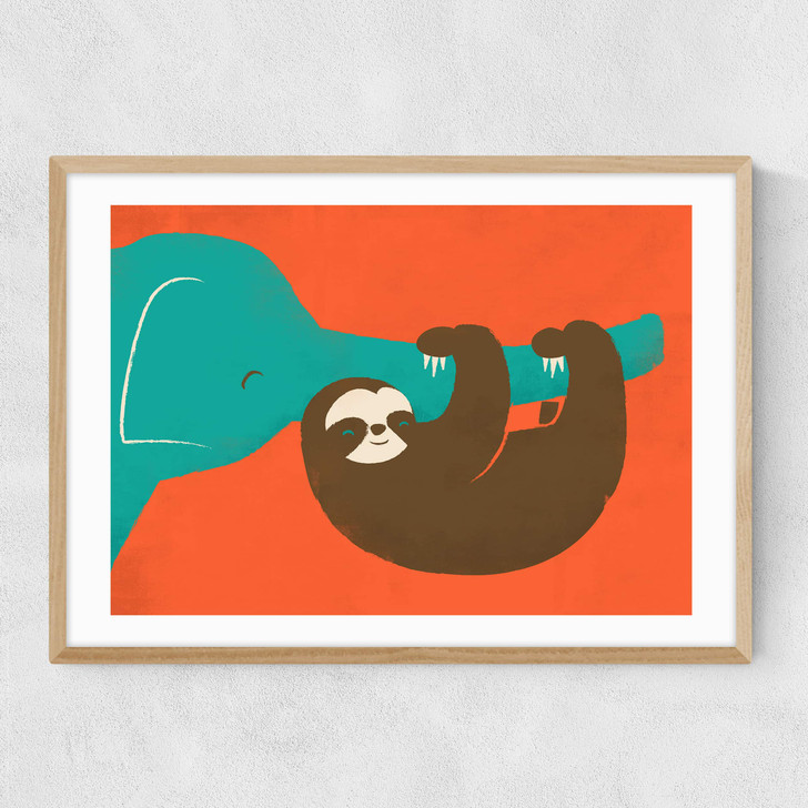 Let's Hang Narrow Oak Frame