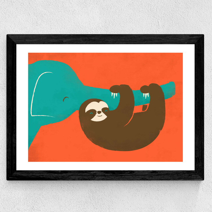 Let's Hang Wide Black Frame