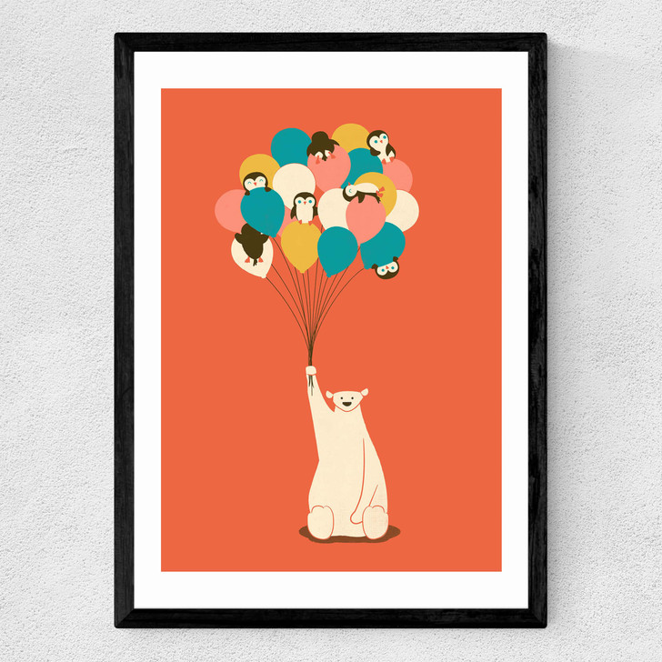 Penguin Bouquet Medium Black Frame