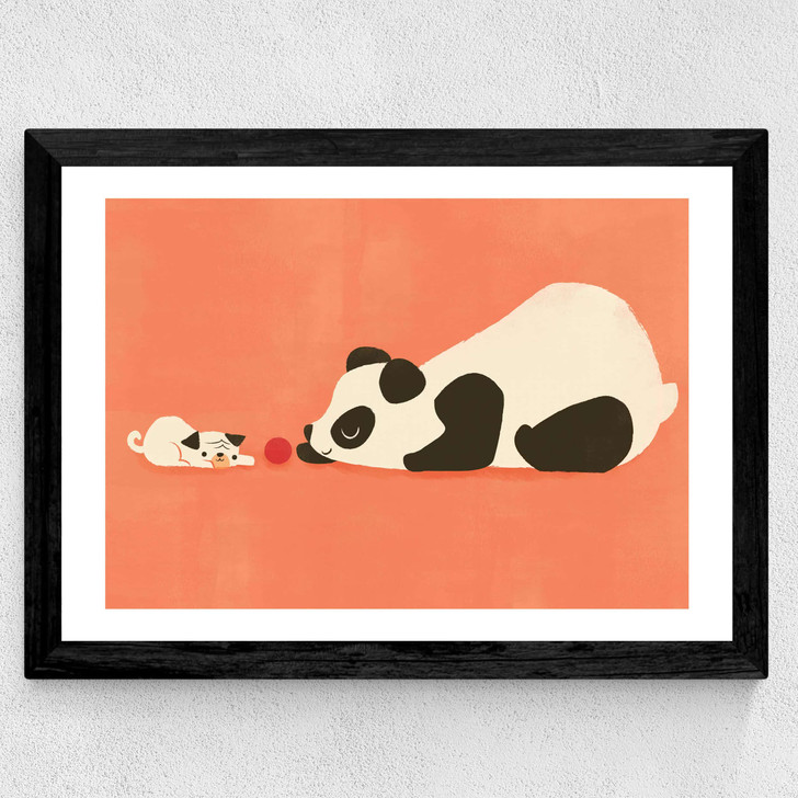 Pug and Panda Wide Black Frame