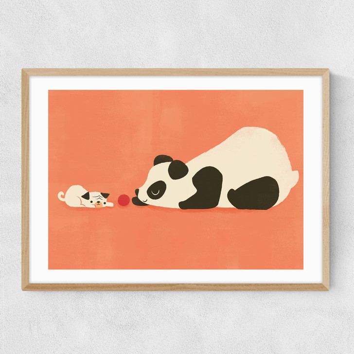 Pug and Panda Narrow Oak Frame