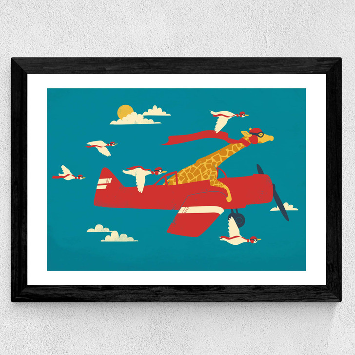 Red Barons by Jay Fleck Wide Black Frame