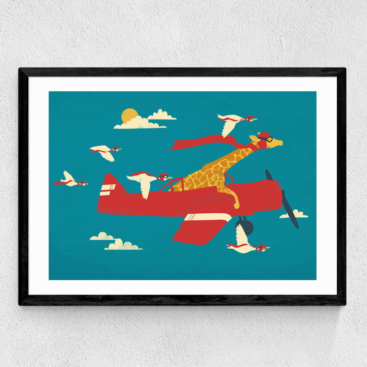 Red Barons by Jay Fleck Medium Black Frame