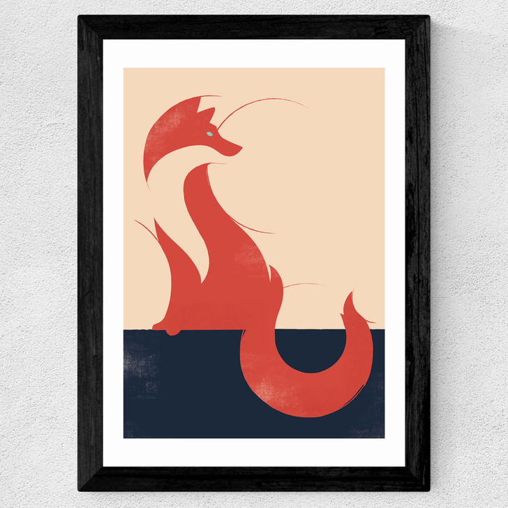 The Fox Wide Black Frame