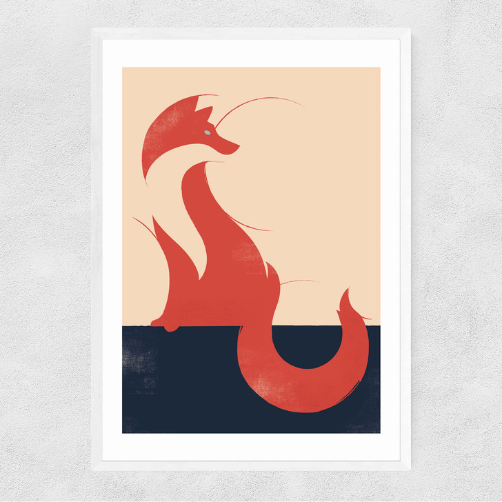 The Fox Narrow White Frame
