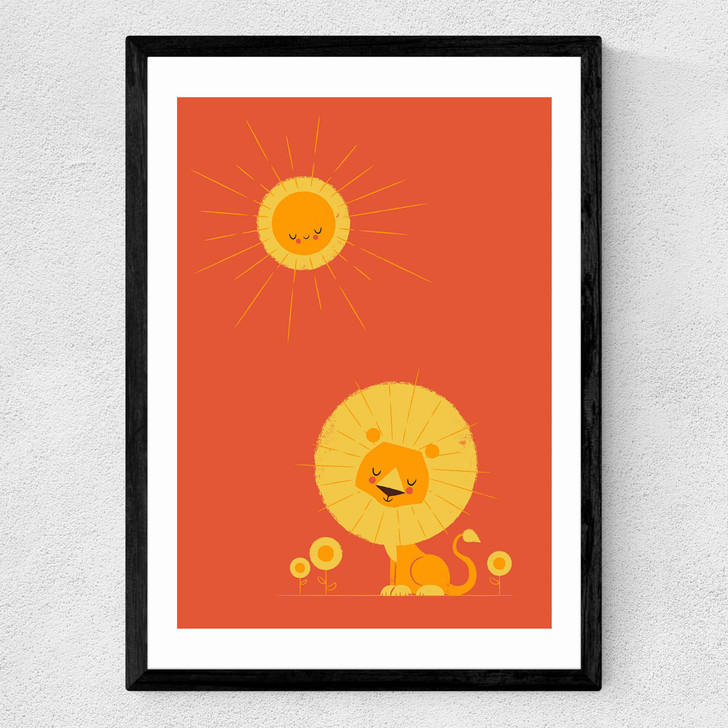 Who Loves The Sun Red Medium Black Frame Who Loves The Sun Red Medium Black Frame