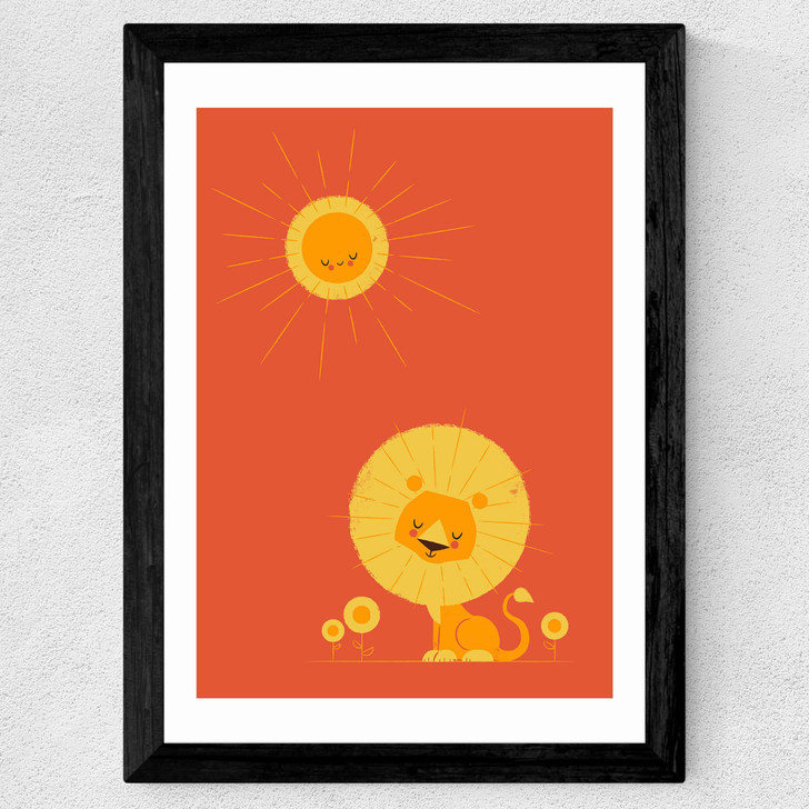 Who Loves The Sun Red Wide Black Frame Who Loves The Sun Red Wide Black Frame