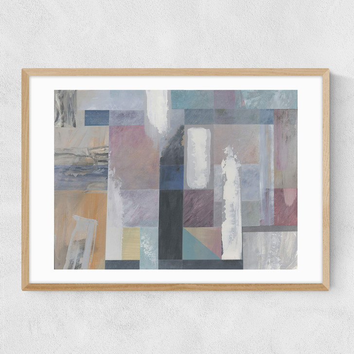 Painterly Abstract I Narrow Oak Frame