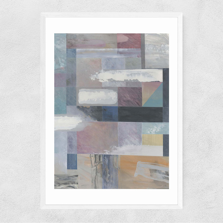 Painterly Abstract I Narrow White Frame
