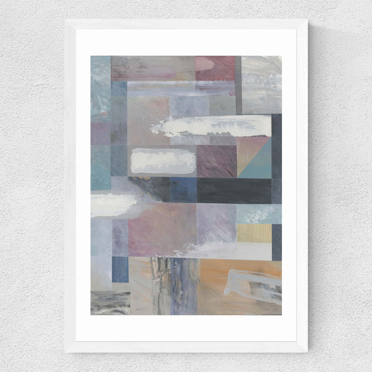 Painterly Abstract I Medium White Frame