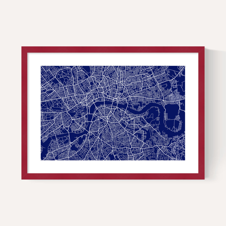 London Map Navy
