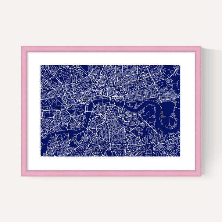 London Map Navy