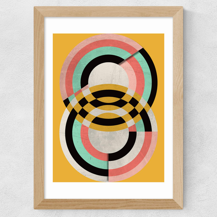 Graphic 7 Wide Oak Frame