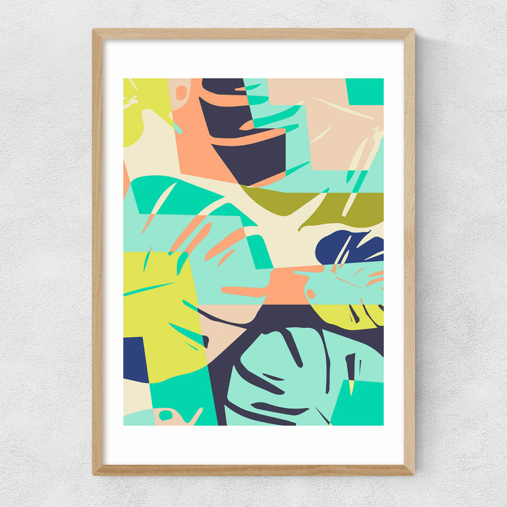 Monstera Deliciousa Narrow Oak Frame Monstera Deliciousa Narrow Oak Frame