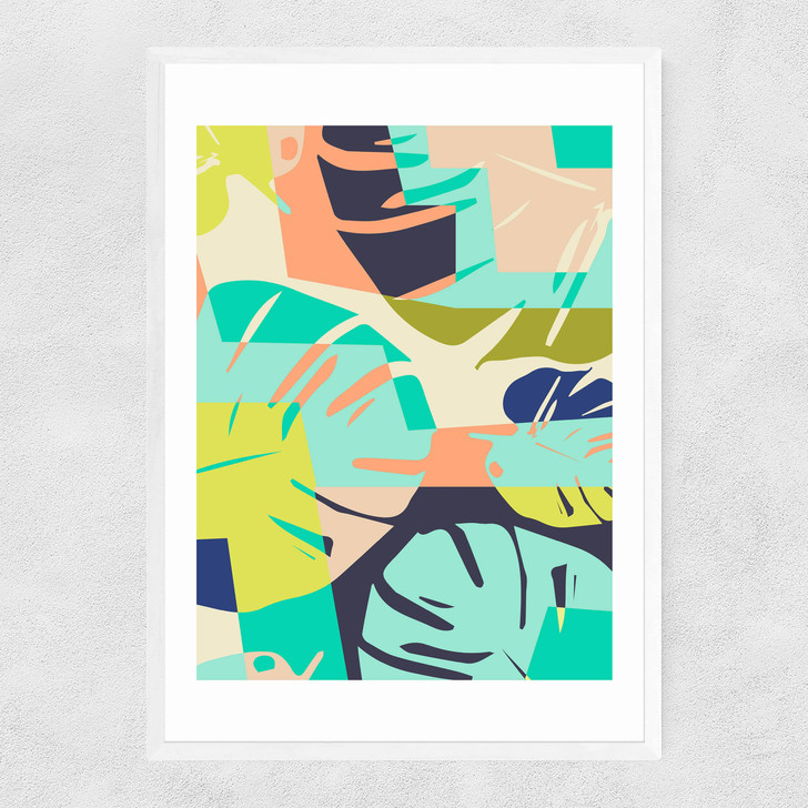 Monstera Deliciousa Narrow White Frame Monstera Deliciousa Narrow White Frame