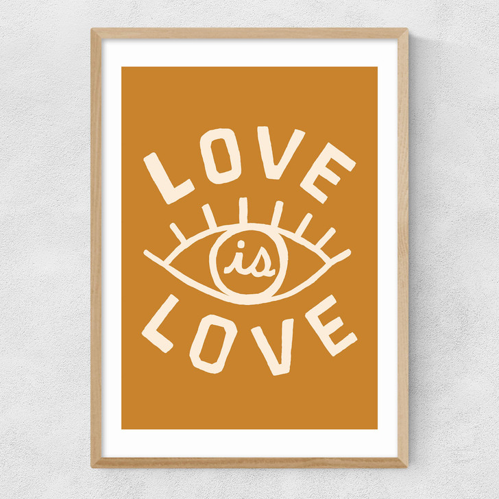 Love is Love Narrow Oak Frame Love is Love Narrow Oak Frame
