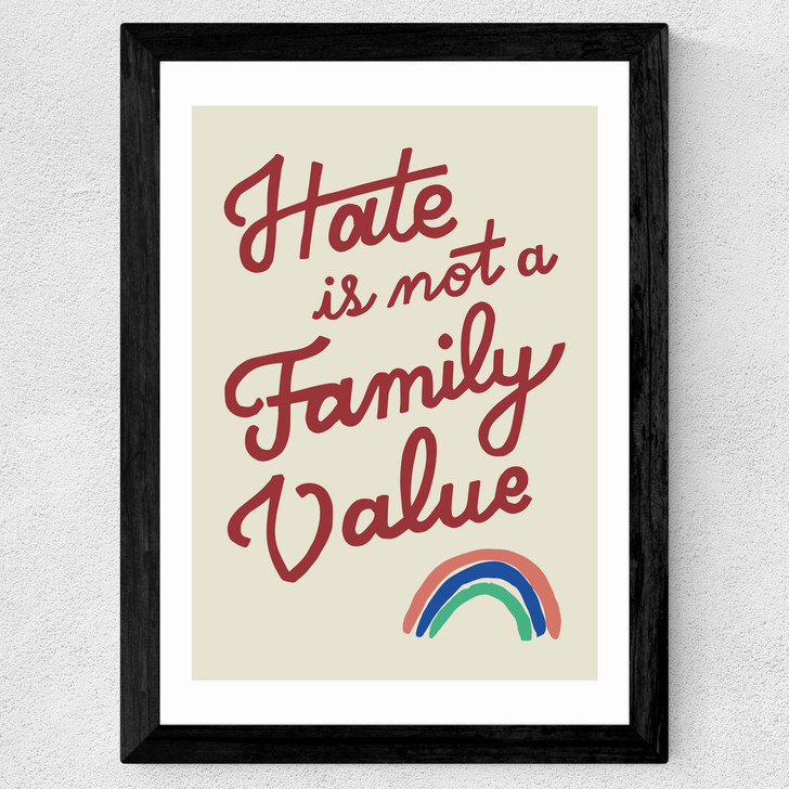 Not a Family Value Wide Black Frame Not a Family Value Wide Black Frame