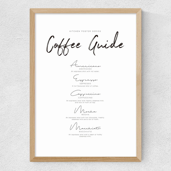 Coffee Guide Medium Oak Frame Coffee Guide Medium Oak Frame