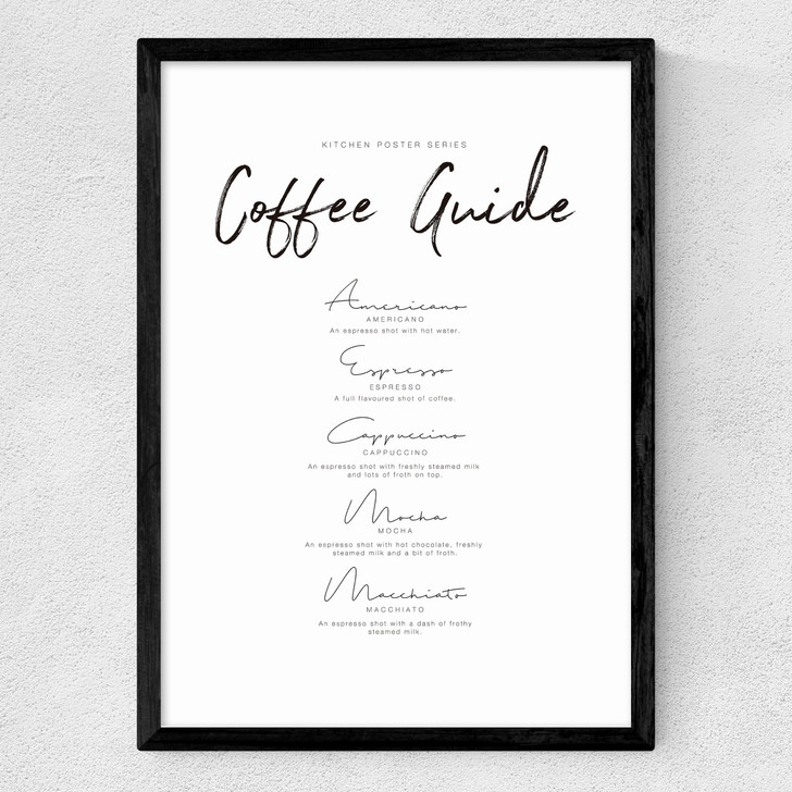 Coffee Guide Medium Black Frame