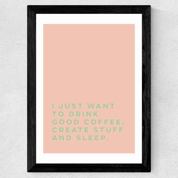 Drink Good Coffee Wide Black Frame Drink Good Coffee Wide Black Frame