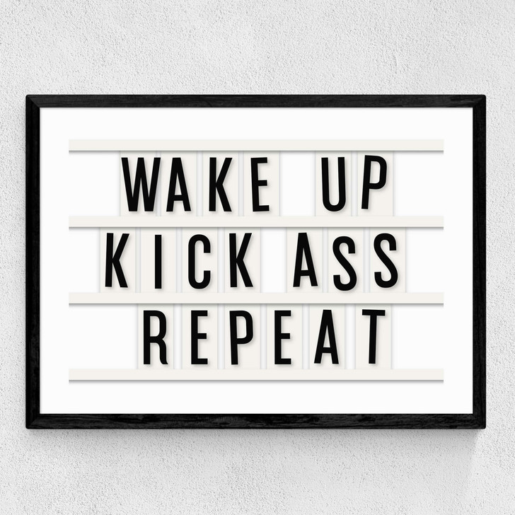 Kick Ass Repeat Medium Black Frame