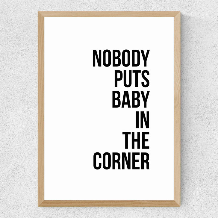 Baby in the Corner Medium Oak Frame