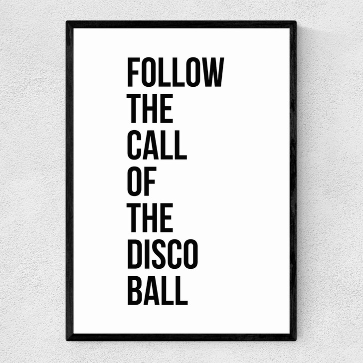Disco Ball Narrow Black Frame