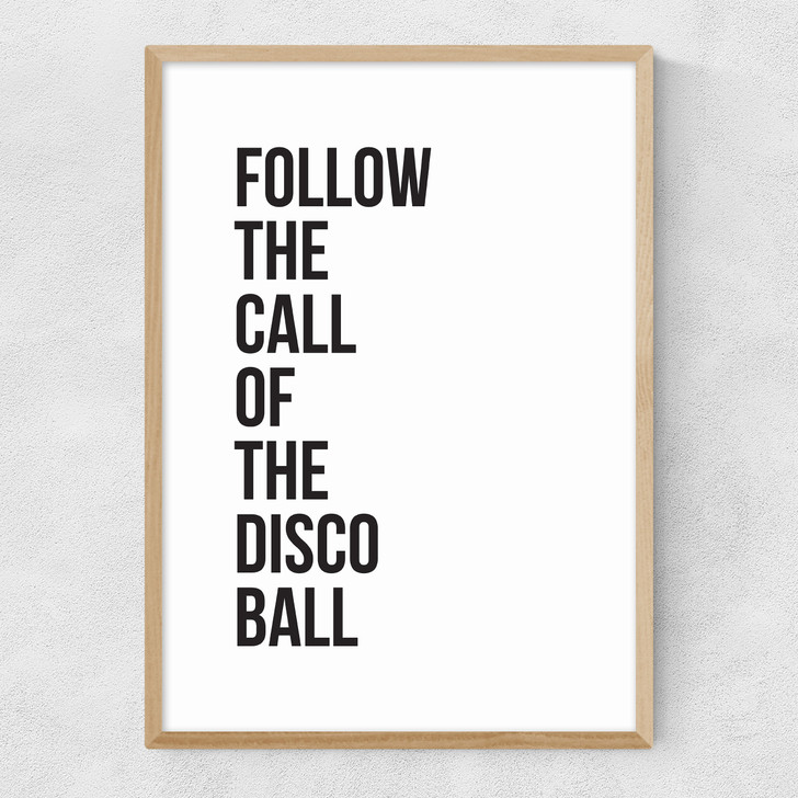 Disco Ball Narrow Oak Frame