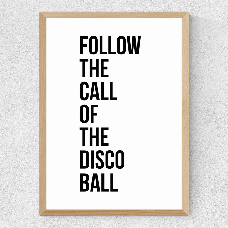 Disco Ball Medium Oak Frame
