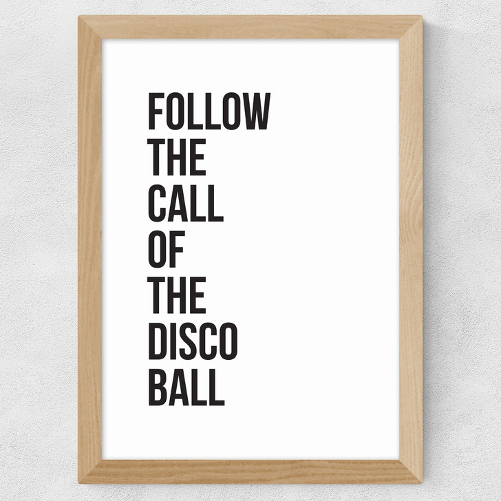Disco Ball Wide Oak Frame