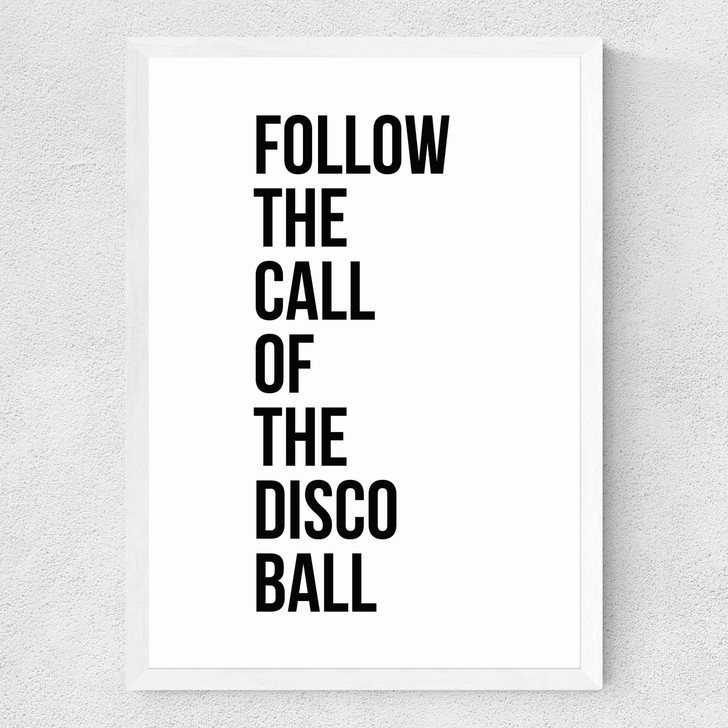 Disco Ball Medium White Frame