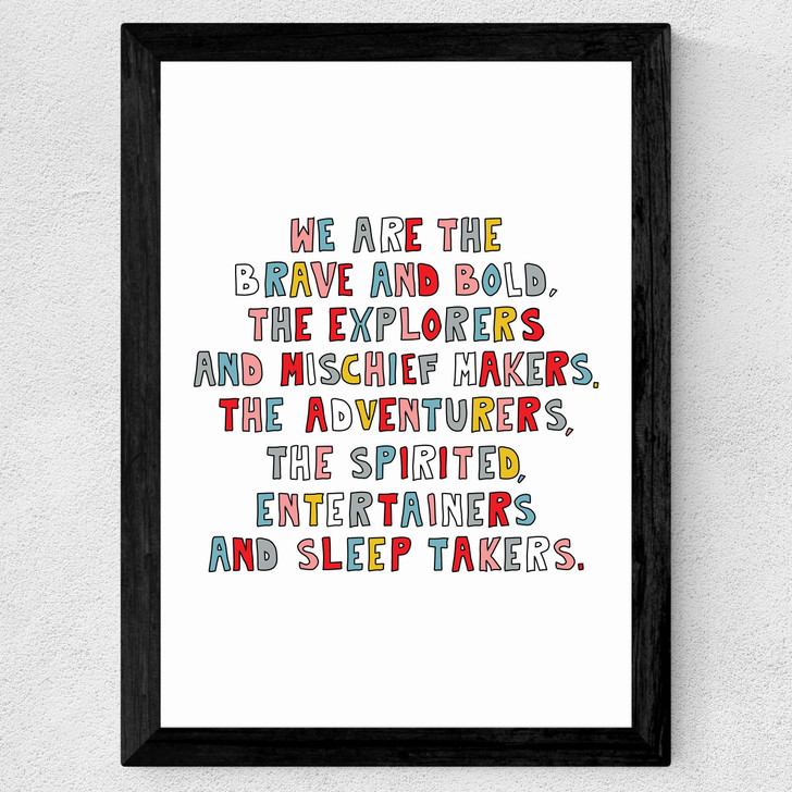 We Are The Young Wide Black Frame