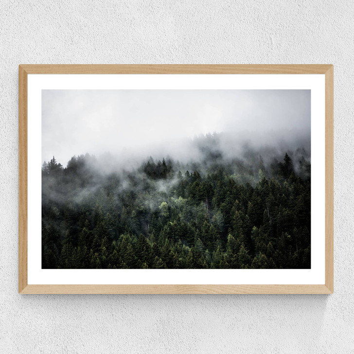 Foggy Hills 2 Medium Oak Frame Foggy Hills 2 Medium Oak Frame