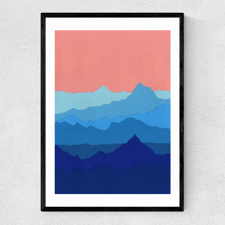 Blue Mountains Narrow Black Frame