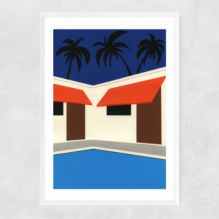 Broadway Motel South Park Los Angeles II Narrow White Frame Broadway Motel South Park Los Angeles II Narrow White Frame