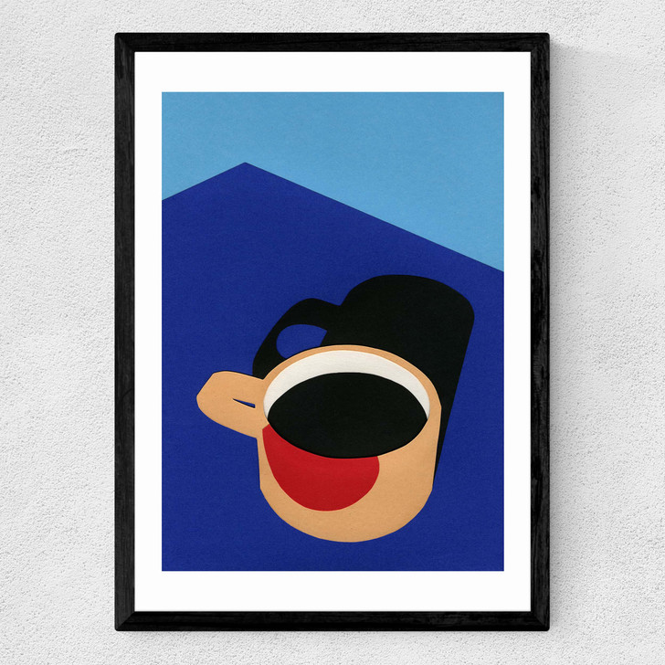 Cup of Coffee Medium Black Frame