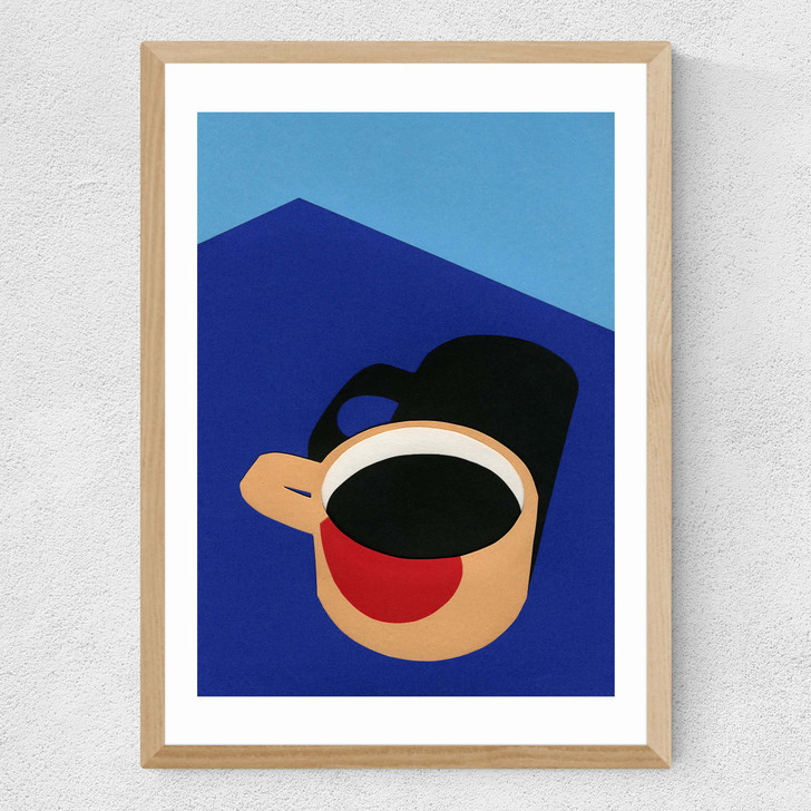 Cup of Coffee Medium Oak Frame