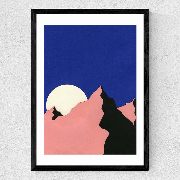 Death Valley Moon II Medium Black Frame