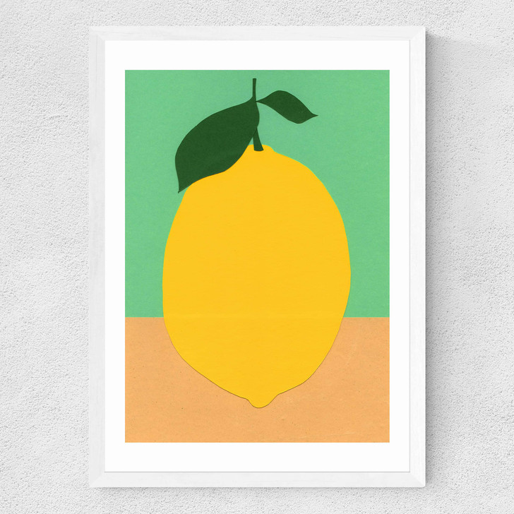 Lemon by Rosi Feist Medium White Frame Lemon by Rosi Feist Medium White Frame